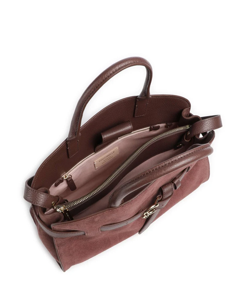 Coccinelle Sabine Suede Handtasche berry