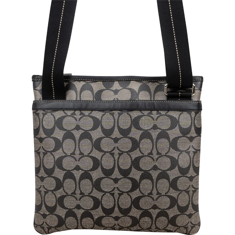 Coach Monogram Signature Stripe Tote Shoulder Bag