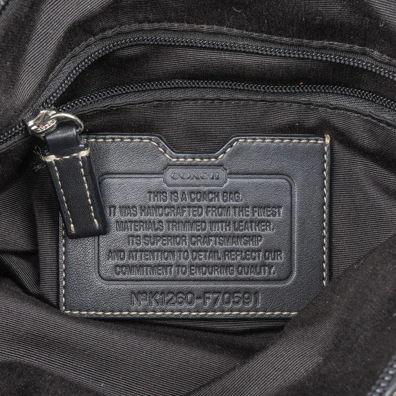 Coach Monogram Signature Stripe Tote Shoulder Bag