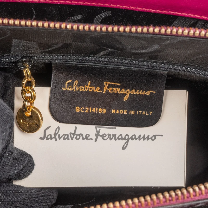 Salvatore Ferragamo Leather Gancini Tote Shoulder Bag