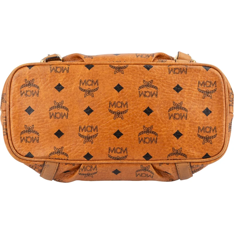 MCM Monogram Visetos Small Satchel Tote Handbag