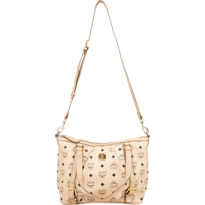 MCM Monogram Visetos Satchel Tote Handbag