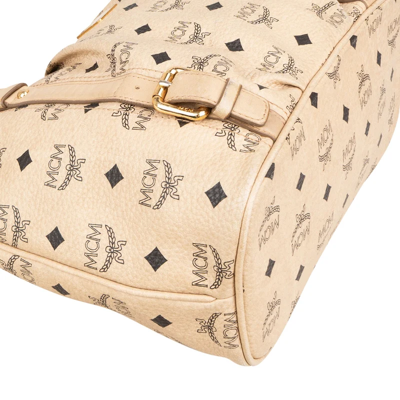 MCM Monogram Visetos Satchel Tote Handbag