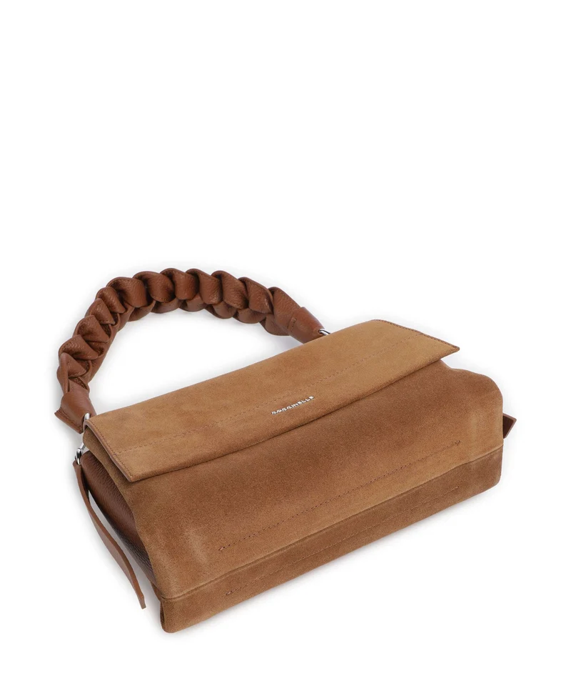 Coccinelle Boheme Suede Schultertasche cognac