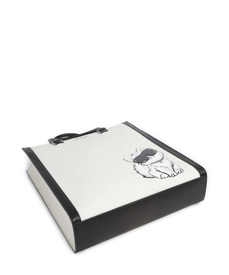 Karl Lagerfeld Ikon Choupette Handtasche off white