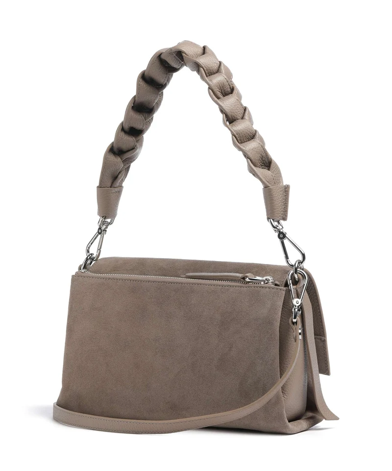 Coccinelle Boheme Suede Schultertasche warm taupe