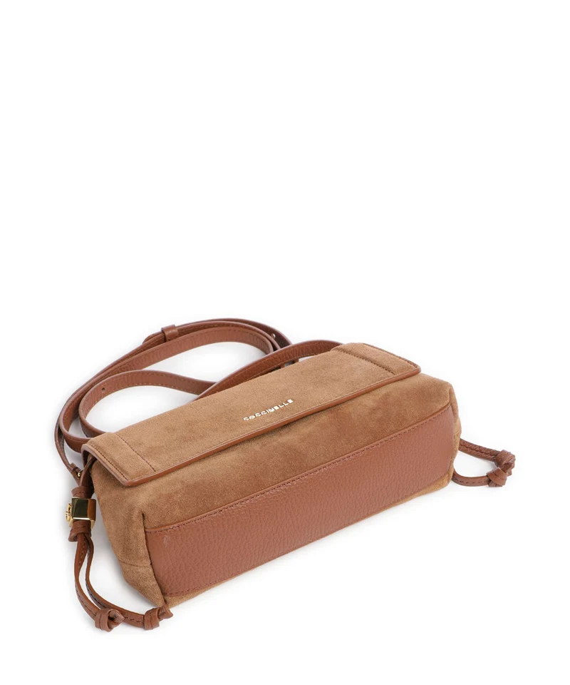 Coccinelle Thess Suede Umhängetasche cognac