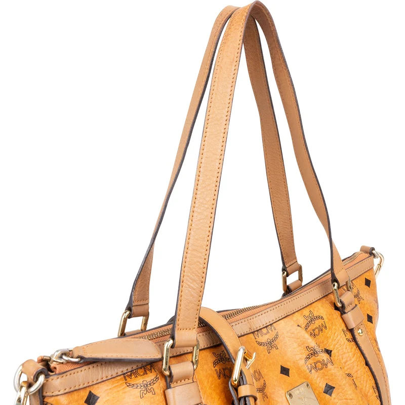 MCM Monogram Visetos Satchel Tote Shoulder Bag
