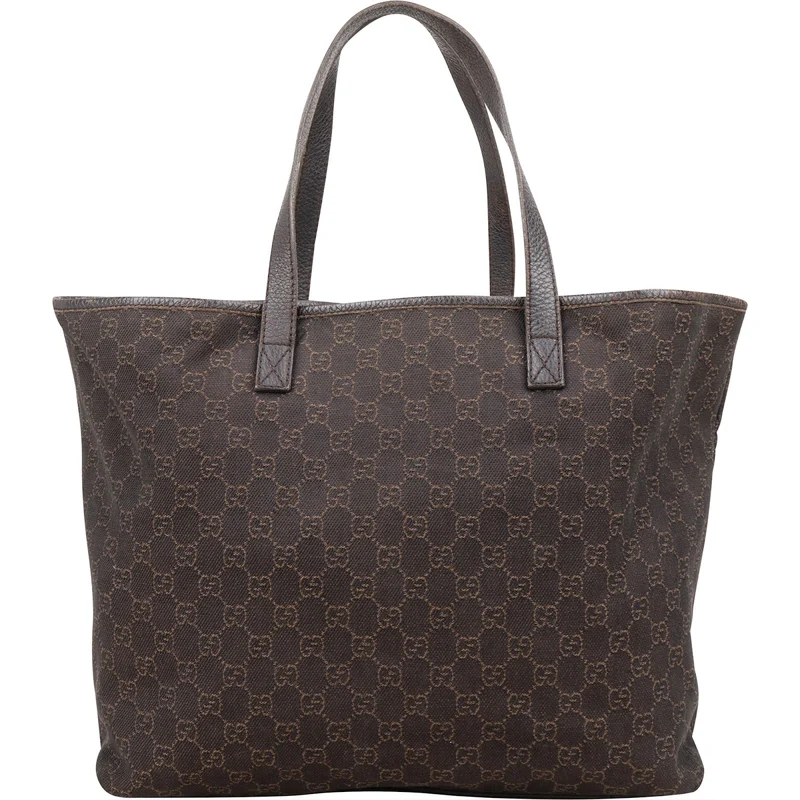 Gucci Monogram GG Canvas Charm Tote Shoulder Bag