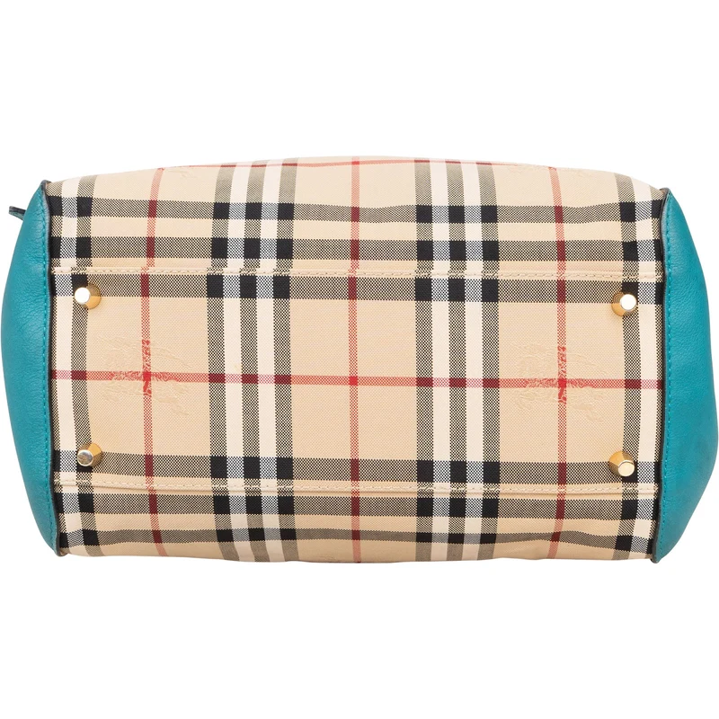 Burberry Nova-Check Canvas and Leather Canterbury Tote Shoulder Bag