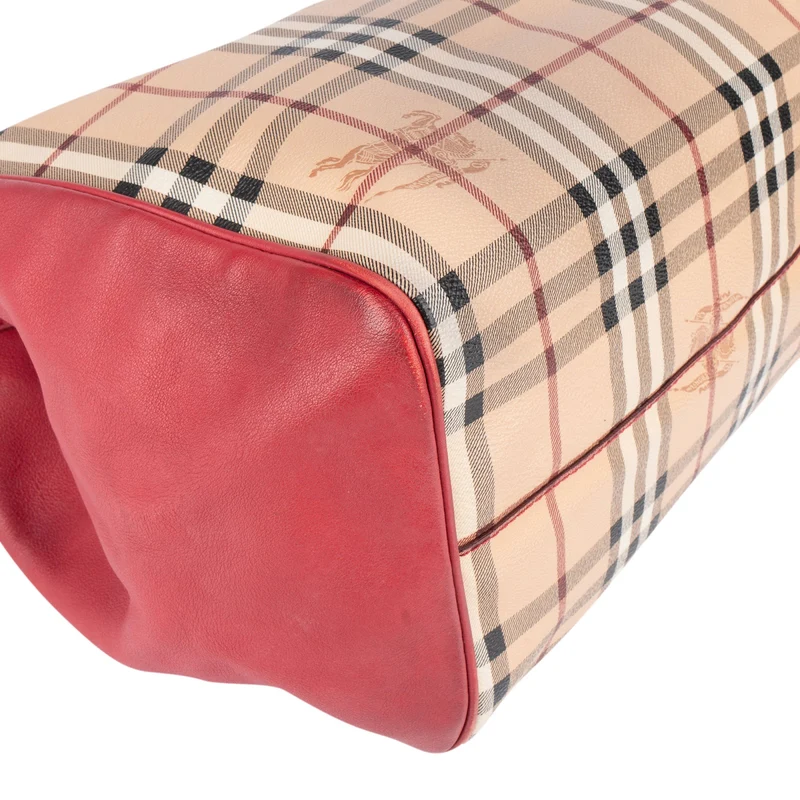 Burberry Haymarket Nova Check Tote Shoulder Bag