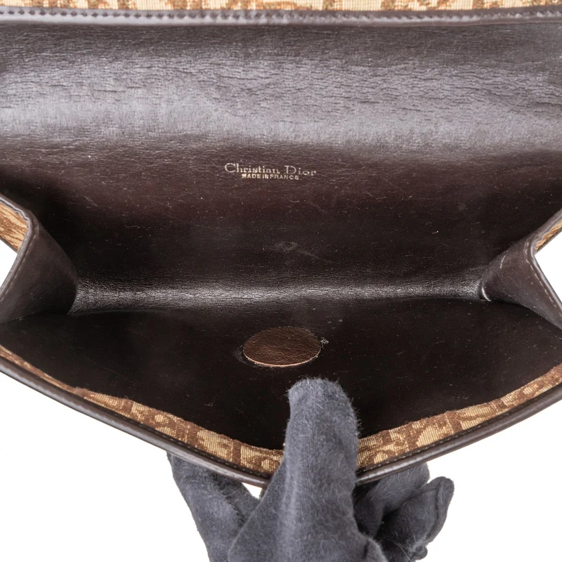 Christian Dior Trotter Monogram Vintage Flap Shoulder Bag