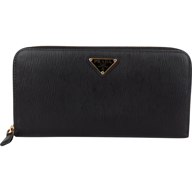 Prada Vitello Move Zip Around Wallet