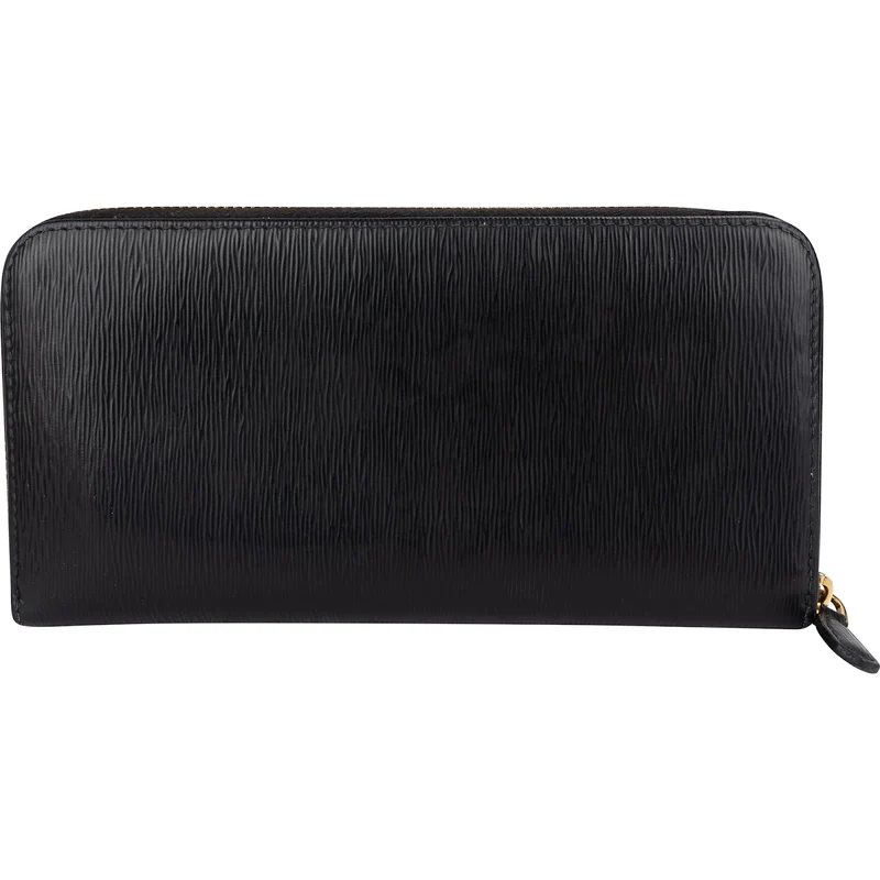 Prada Vitello Move Zip Around Wallet