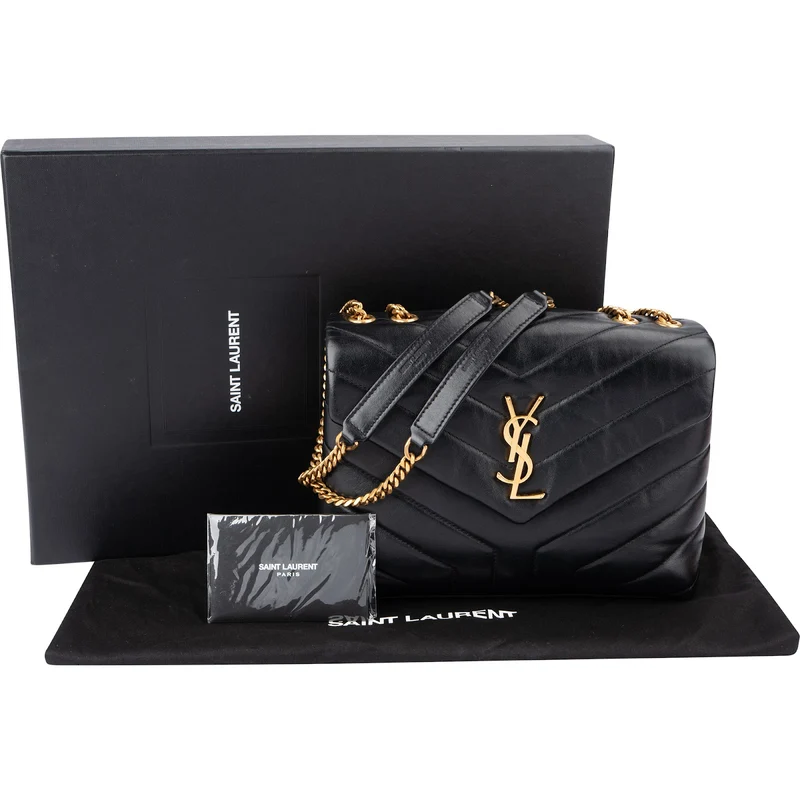 Saint Laurent Quilted Leather Small Loulou Crossbody Bag
