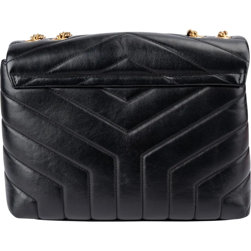 Saint Laurent Quilted Leather Small Loulou Crossbody Bag