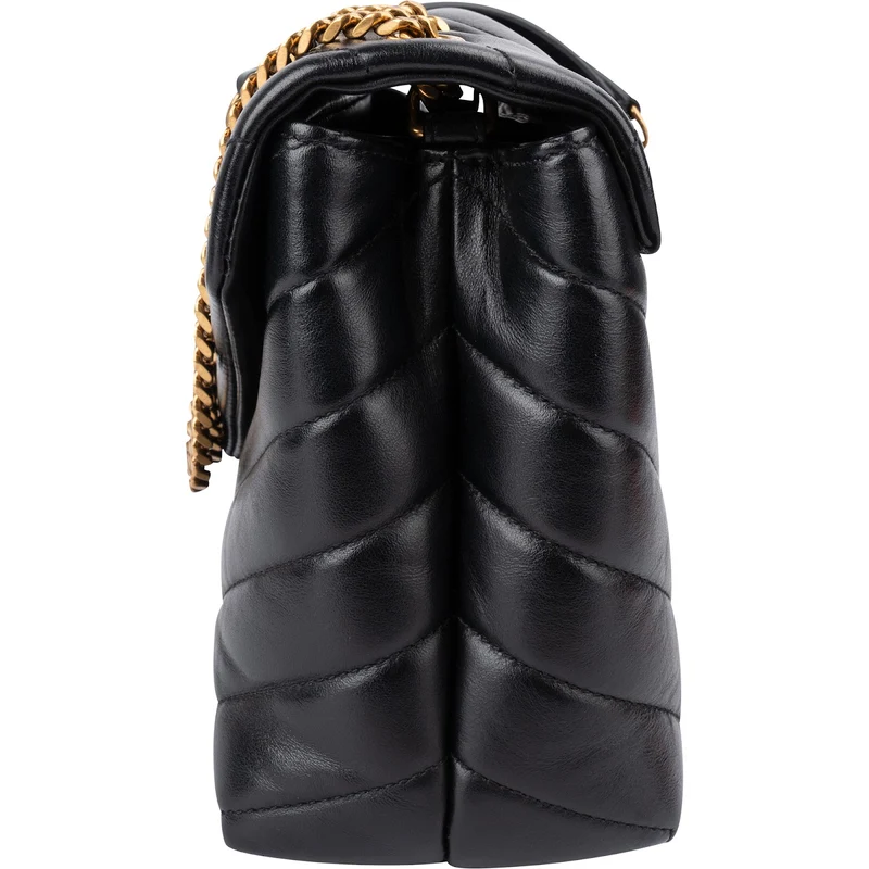 Saint Laurent Quilted Leather Small Loulou Crossbody Bag
