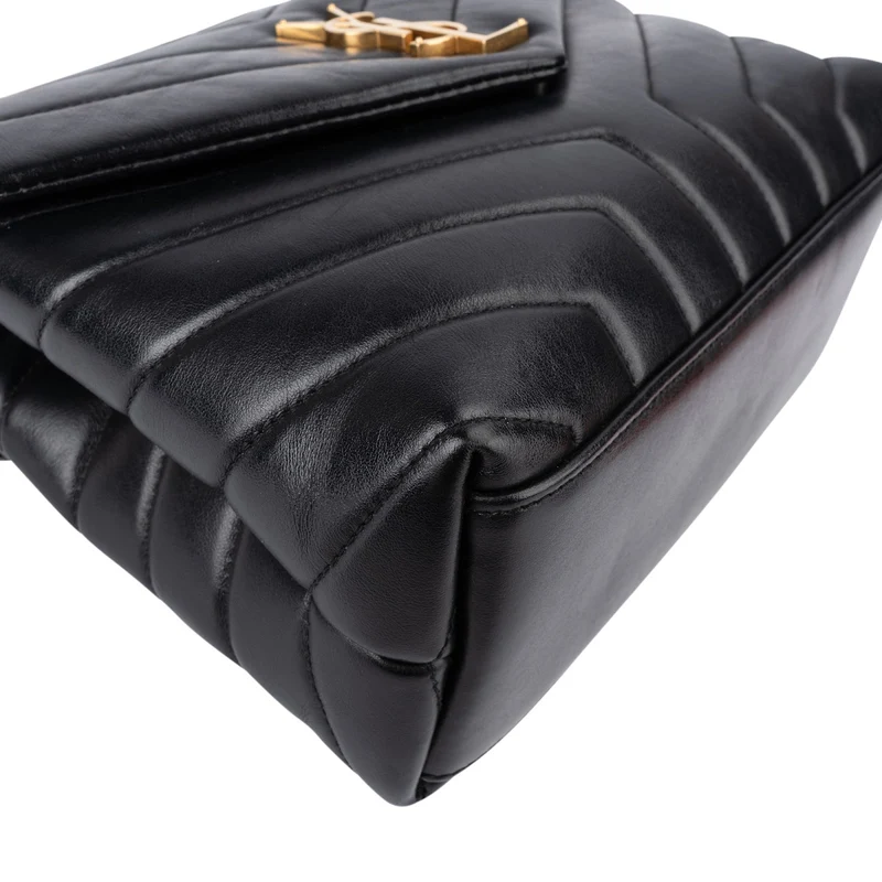 Saint Laurent Quilted Leather Small Loulou Crossbody Bag