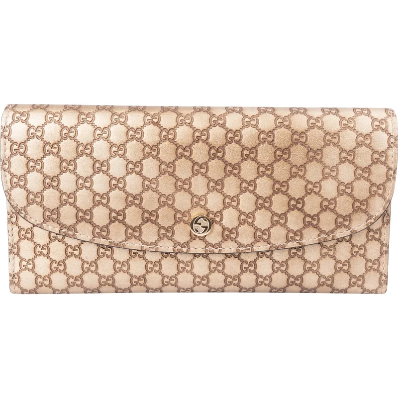 Gucci Guccissima Leather Continental Flap Wallet