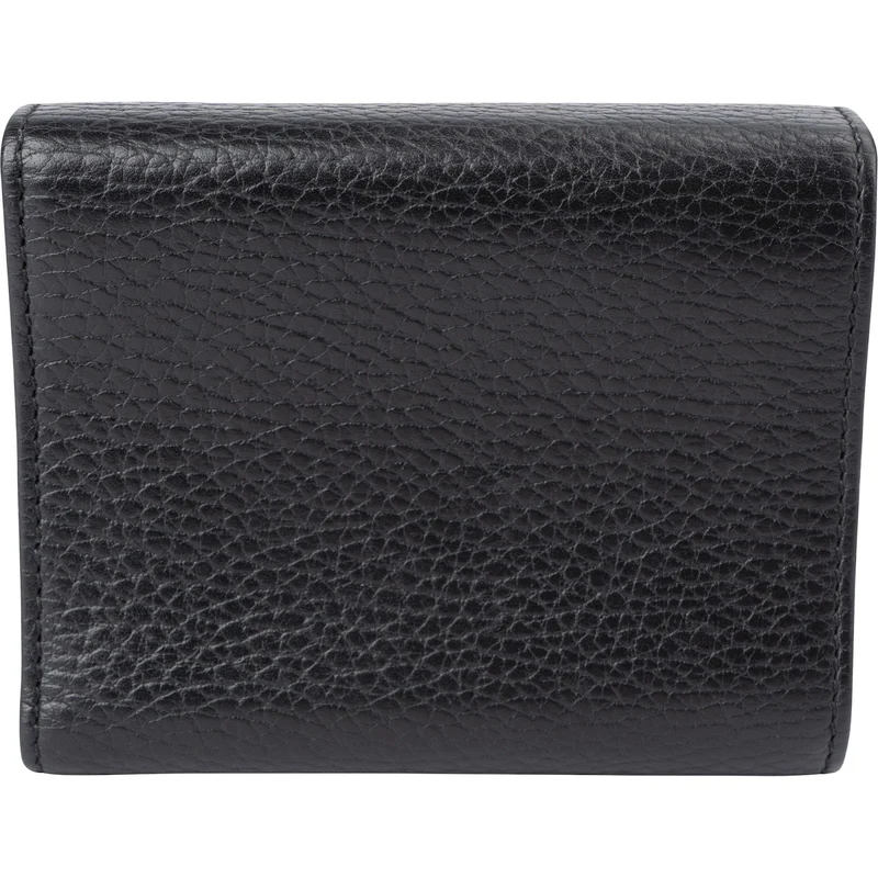 Gucci Monogram Pebbled Leather GG Marmont Wallet