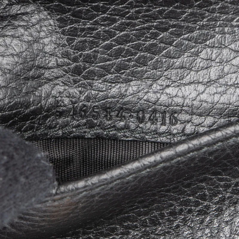 Gucci Monogram Pebbled Leather GG Marmont Wallet