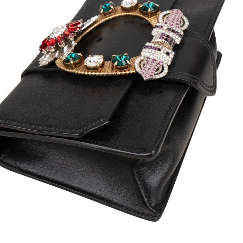 Miu Miu Madras Crystal Leather Crossbody Bag