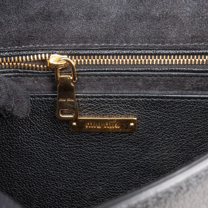 Miu Miu Madras Crystal Leather Crossbody Bag