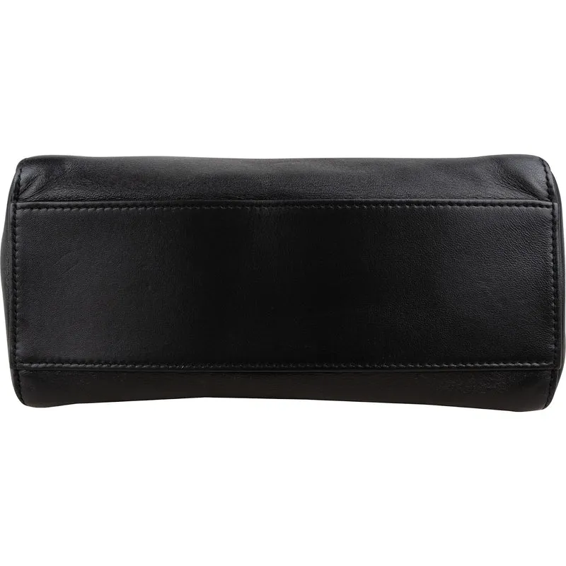 Fendi Black Leather Peekaboo Mini Handbag