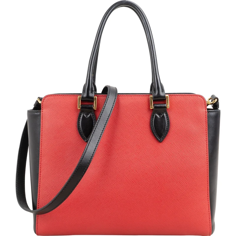Prada Bicolor Saffiano & Soft Leather Handbag
