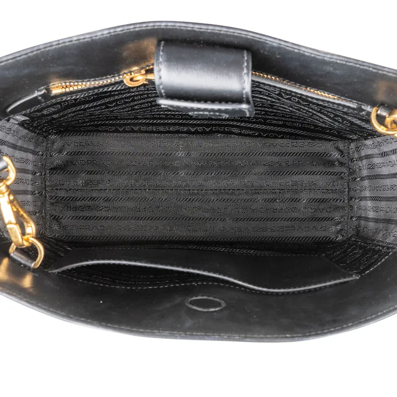 Prada Bicolor Saffiano & Soft Leather Handbag