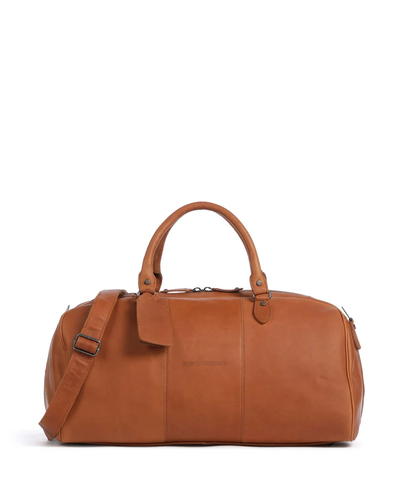 The Chesterfield Brand Wax Pull Up Cow William II Weekender cognac