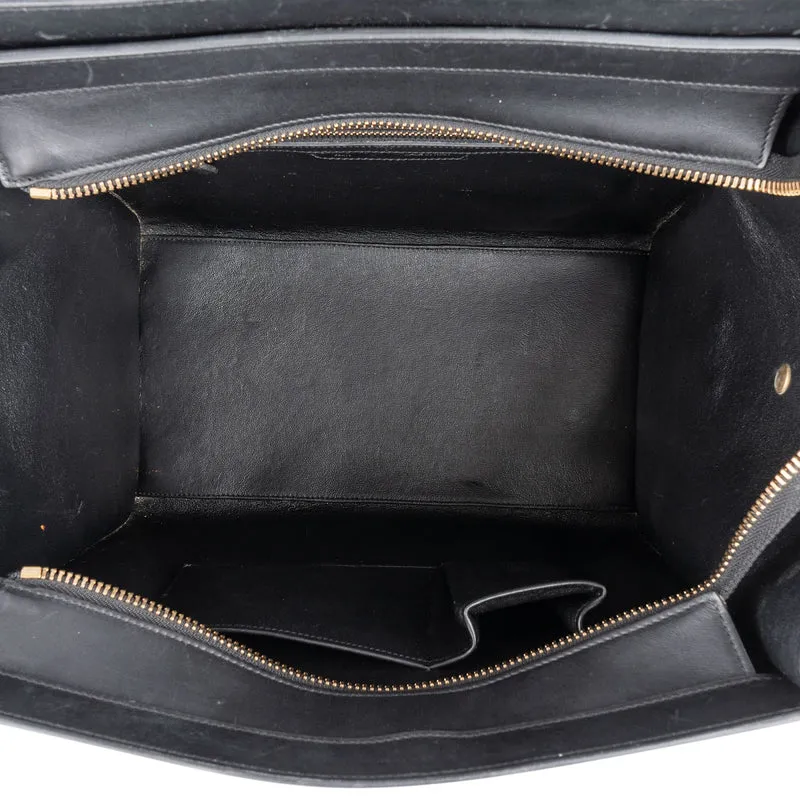 Celine Tricolor Canvas Leather Luggage Tote Handbag