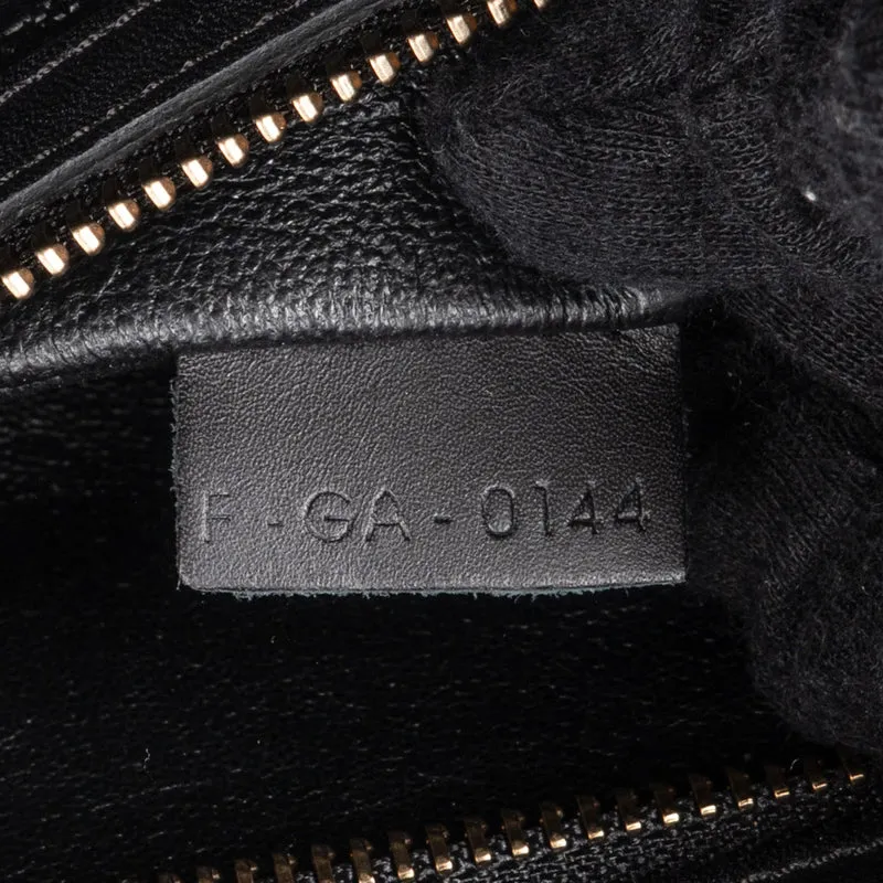 Celine Tricolor Canvas Leather Luggage Tote Handbag