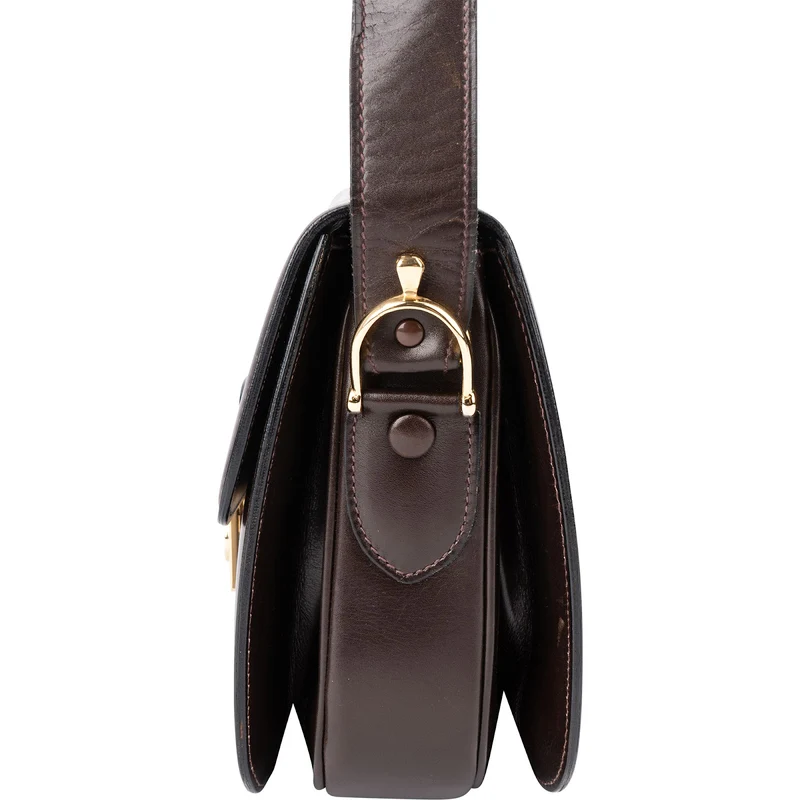 Céline Leather Vintage Horse Carriage Flap Shoulder Bag