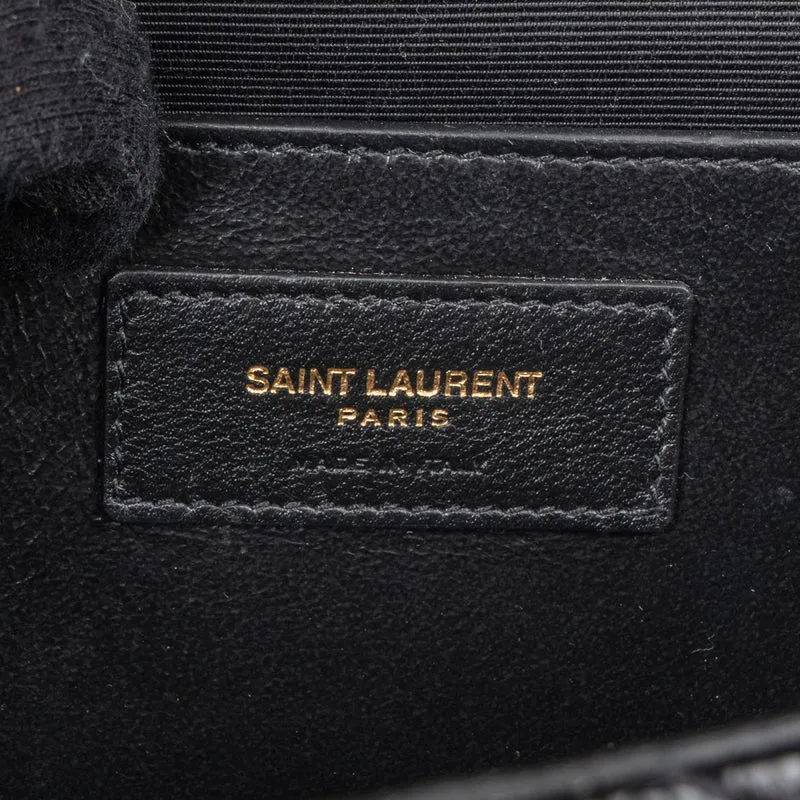 Saint Laurent Grain De Poudre Embossed Leather Envelope Crossbody Bag