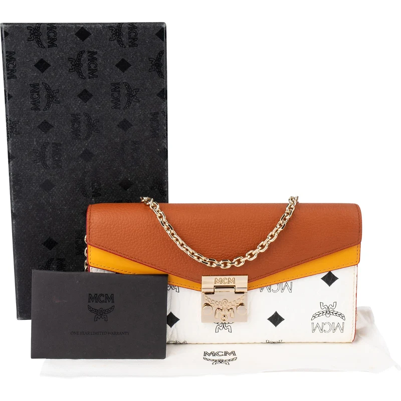MCM Monogram Visetos Patricia Wallet On Chain Crossbody Bag