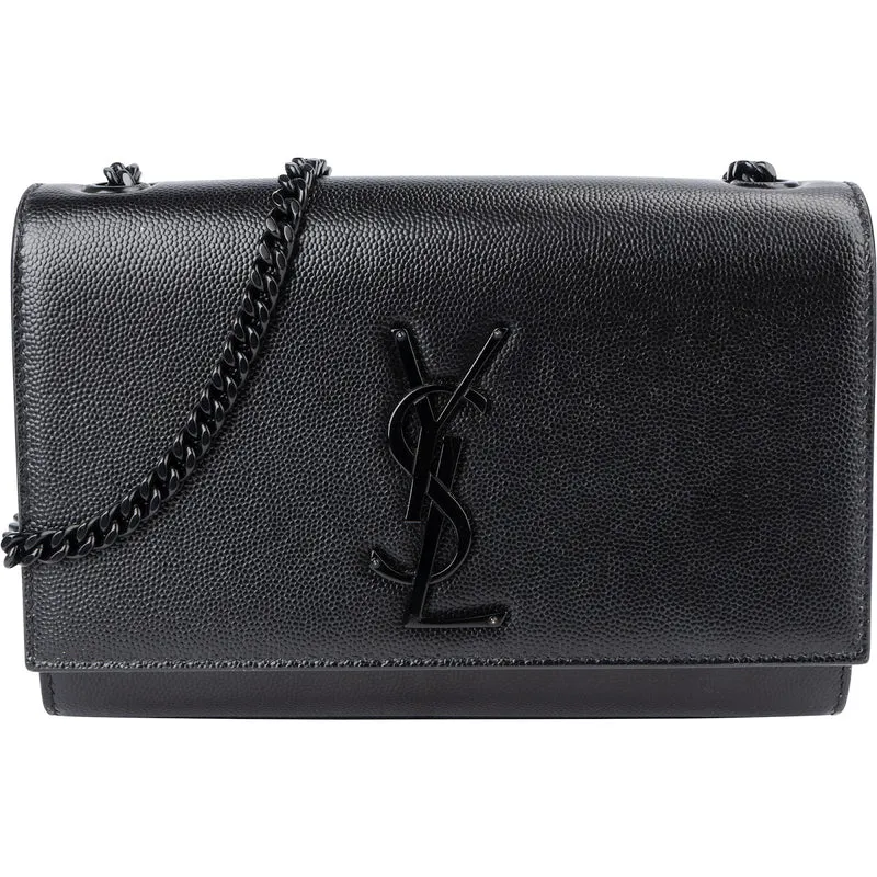 Saint Laurent Grain De Poudre Leather Kate Chain Crossbody Bag