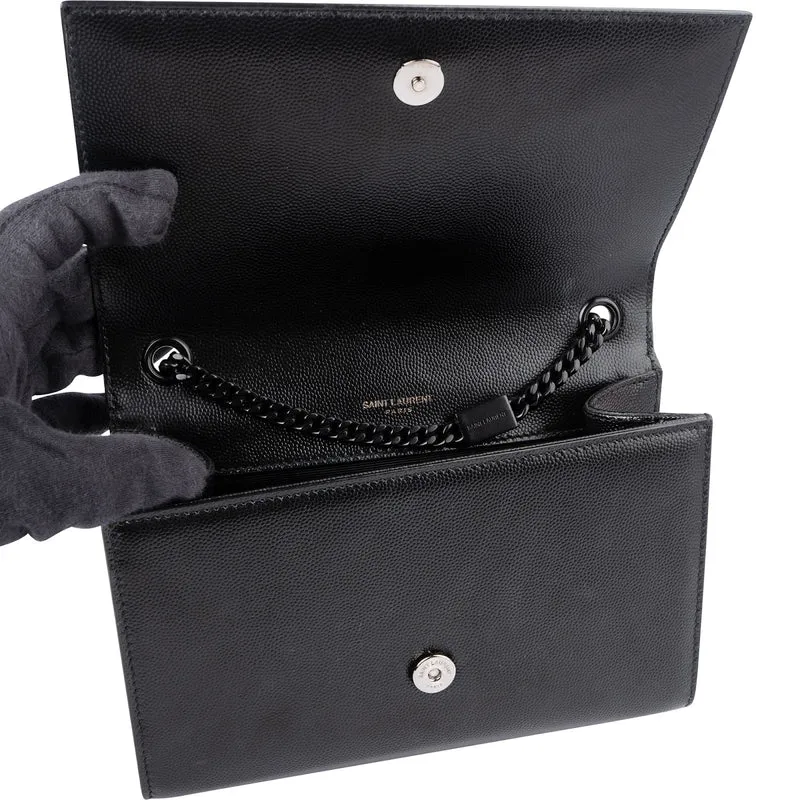 Saint Laurent Grain De Poudre Leather Kate Chain Crossbody Bag
