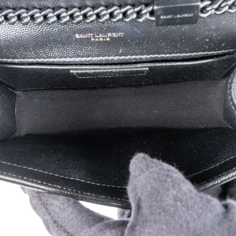 Saint Laurent Grain De Poudre Leather Kate Chain Crossbody Bag