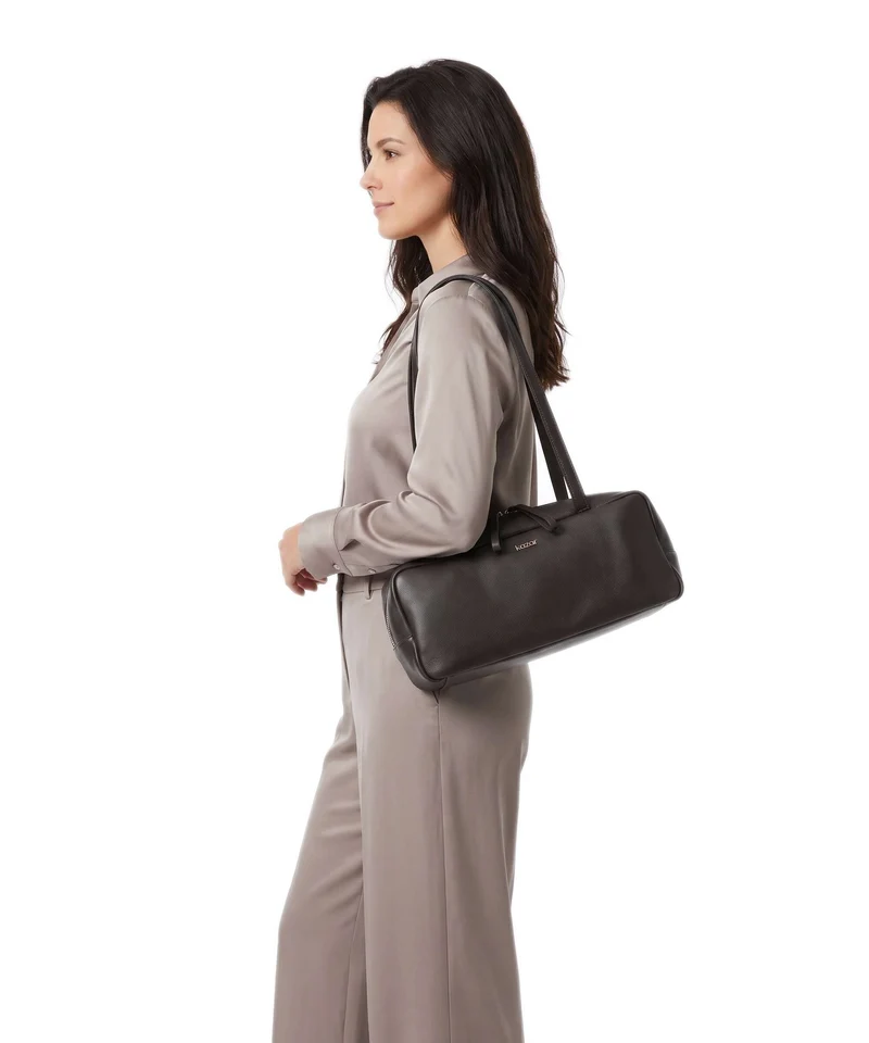 Kazar Solenne Schultertasche dark brown