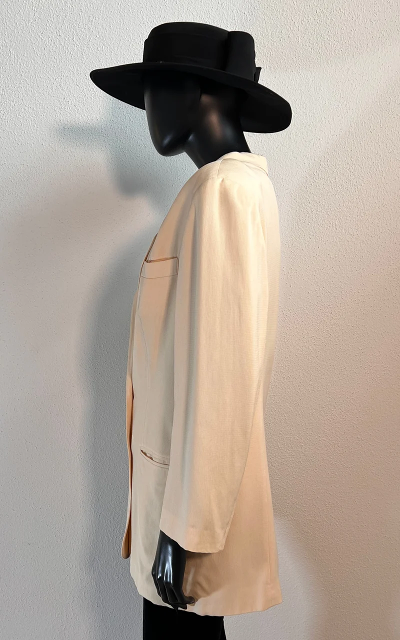 Vintage Apricot Silk Blazer