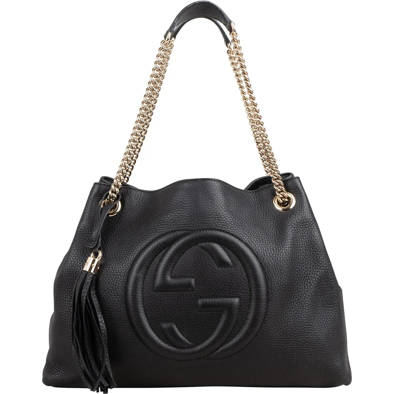 Gucci Pebbled Leather Soho Chain Shoulder Bag