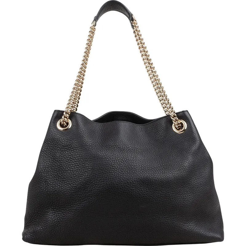 Gucci Pebbled Leather Soho Chain Shoulder Bag