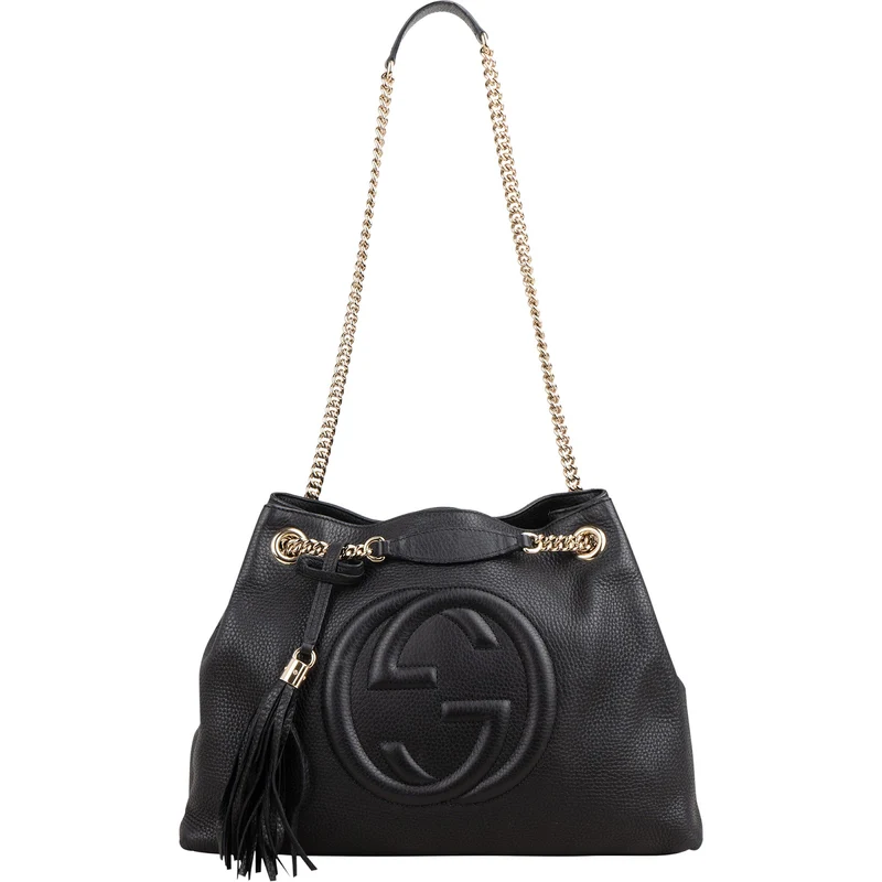 Gucci Pebbled Leather Soho Chain Shoulder Bag
