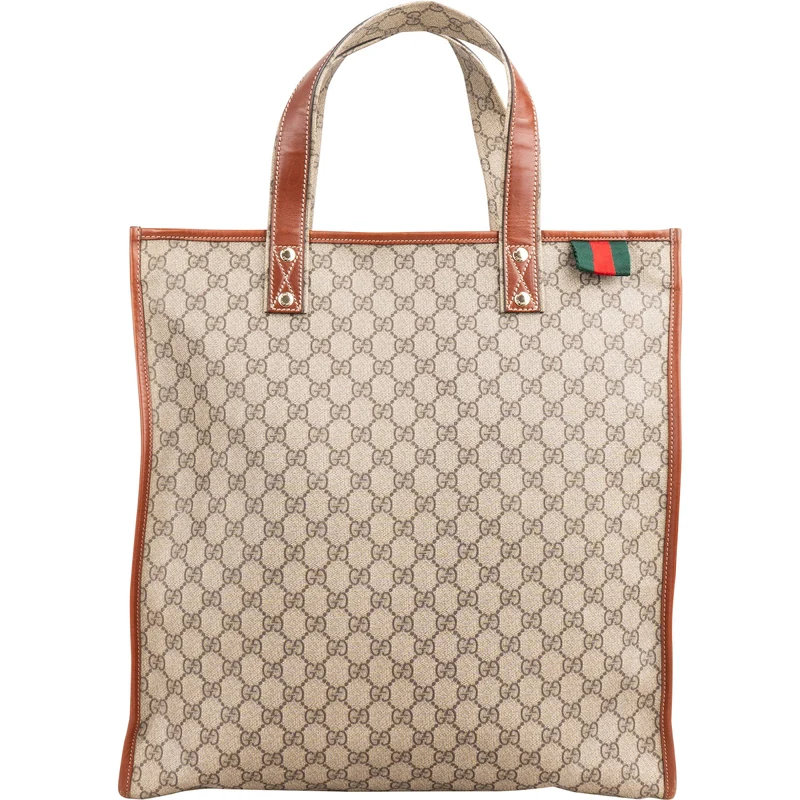 Gucci Monogram GG Supreme Web Tote Handbag