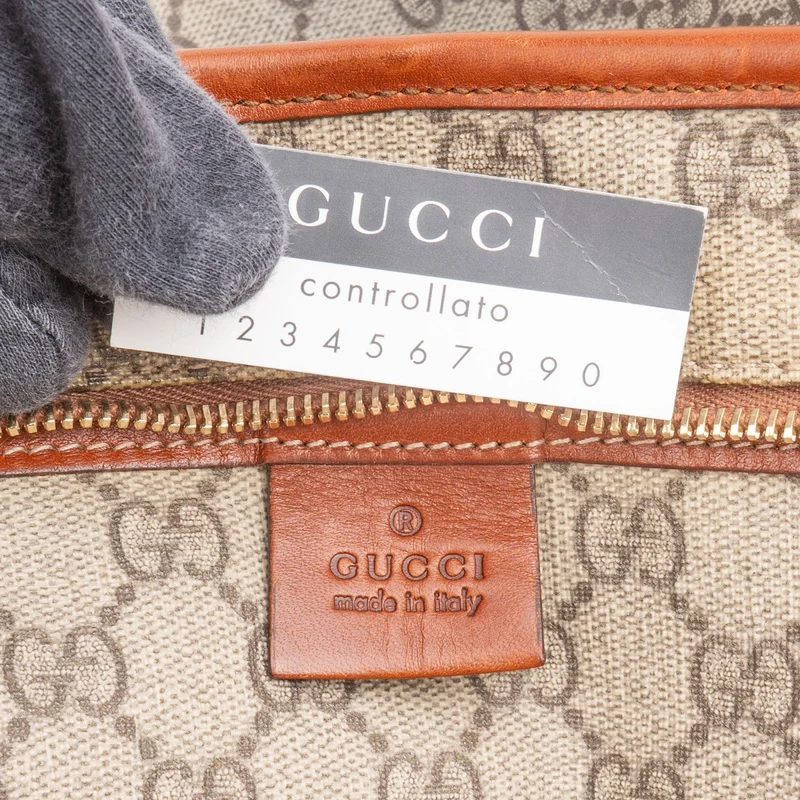 Gucci Monogram GG Supreme Web Tote Handbag