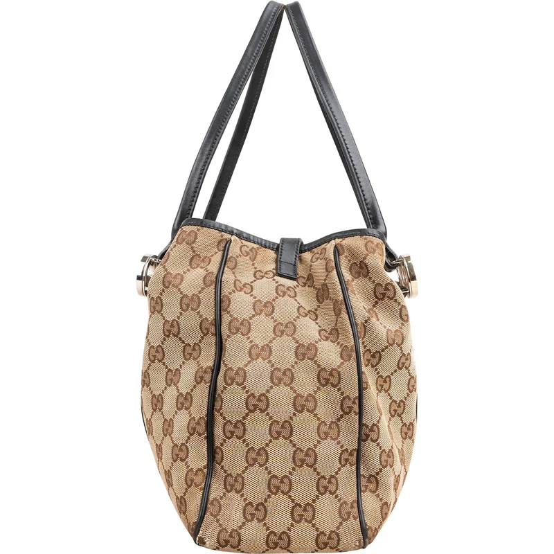 Gucci Monogram Canvas Twin GG Shoulder Bag