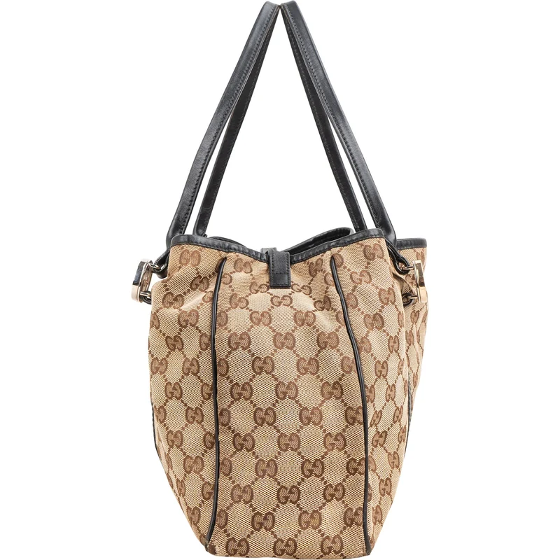 Gucci Monogram Canvas Twin GG Shoulder Bag