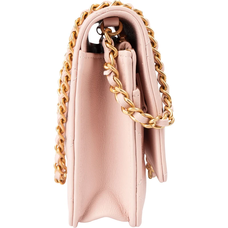 Chanel Quilted Lambskin Adjustable Ball Wallet On Chain Crossbody Bag