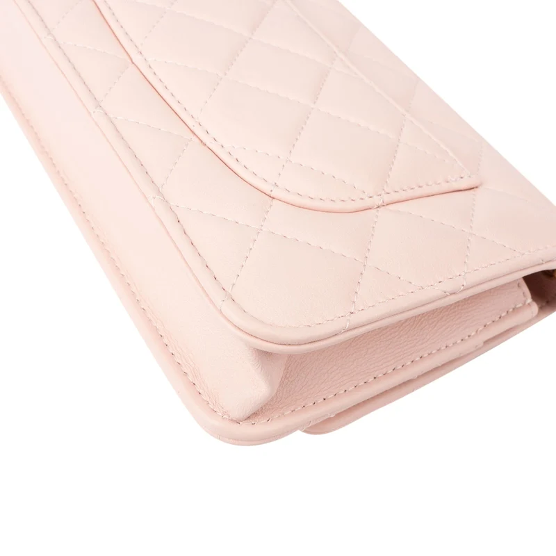 Chanel Quilted Lambskin Adjustable Ball Wallet On Chain Crossbody Bag